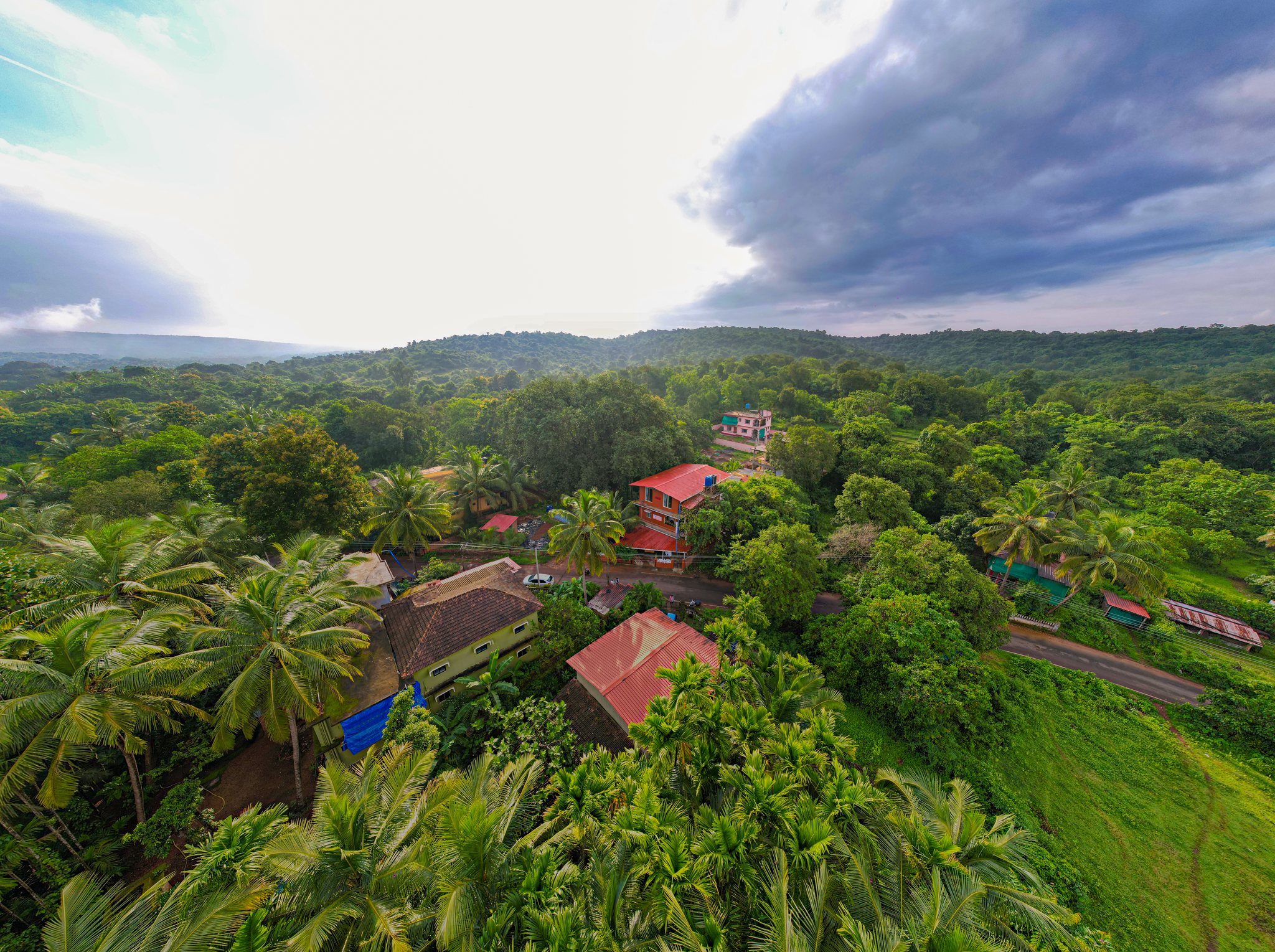 Aerial Drone Estate Panorama